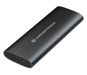 Conceptronic DANTE04B czarny / Obudowa zewnętrzna do dysków SSD M.2 SATA/NVMe / USB-C / obudowa aluminiowa