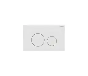 Geberit Sigma40 matowa biel / Przycisk spłukujący / dwustronnego działania / stal nierdzewna / Easy w czyszczeniu