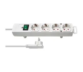 Brennenstuhl Comfort-Line PLUS biały / Przedłużacz / 4 gniazda / 2 m / wyłącznik bezpieczeństwa / zabezpieczenie przed dziećmi