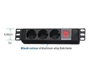 OCRACK 10" panel zasilający PPO 3x230V czarny / Panel zasilający / 16 A / przełącznik z osłoną / kabel 1,8 m