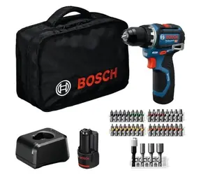 BOSCH GSR 12V-32 Professional niebiesko-czarny / Wiertarko-wkrętarka akumulatorowa/12 V/32 Nm/2 akumulatory 2,0 Ah/torba