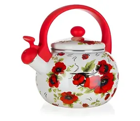 Czajnik BANQUET POPPY / Emaliowany / gwiżdżący / 2,2 l
