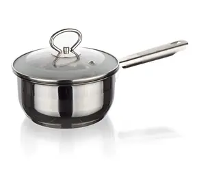 Rondel bankietowy MATTE New Line 0,9 l / Rondel / stal nierdzewna / 14 cm / pokrywka / indukcyjna