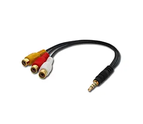 Adapter Lindy jack 3,5 mm na 3x RCA czarny / Adapter / Wideo i audio / 0,25 m