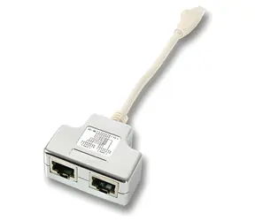 Adapter EFB T RJ45 2x Cat5e biały / rozdzielacz RJ45 / 10/100BASE-TX / 0,15 m