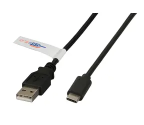 Kabel EFB USB-A - USB-C 1 m czarny / Kabel / USB 2.0 / 480 Mbit/s