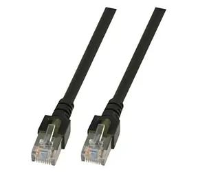 EFB Cat5e SF/UTP czarny / Kabel krosowy / RJ-45 / PVC / 10 m