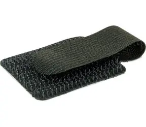 Uchwyt ścienny Schwaiger Klett czarny / Uchwyt kablowy / 90 x 12 x 2 mm / 10 szt.
