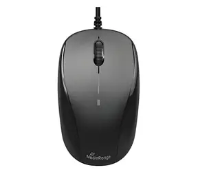 MediaRange MROS213 czarna / Mysz optyczna / 1000 DPI / USB / 3 przyciski / 1,5 m