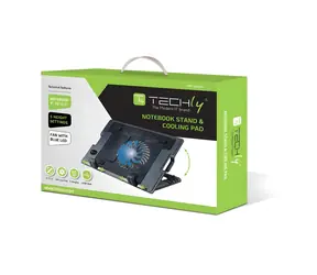 Podkładka chłodząca Techly do laptopów do 17,3" / Podkładka chłodząca / Wentylator 14 cm / USB / Podświetlenie