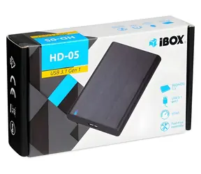 ibox HD-05 czarny / Zewnętrzna obudowa na dyski HDD/SSD 2,5" / USB 3.2 Gen 1 / SATA III / UASP
