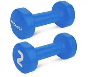 Spokey SHAPE niebieski / Zestaw hantli winylowych / 2 kg