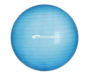 Spokey FITBALL T transparentna niebieska 75 cm / Piłka gimnastyczna / pompka w opakowaniu