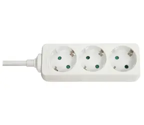 Lindy biały / Przedłużacz / Schuko / 3 gniazda / 45°