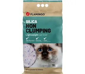 Flamingo Silica / Żwirek dla kota / Żel krzemionkowy / 16 l