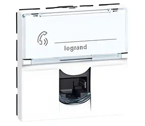 Legrand LCS3 MOSAIC biały / Gniazdo / RJ45 FTP Cat5E / 2 moduły