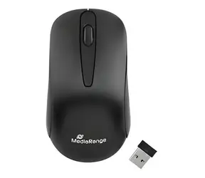 MediaRange MROS209 czarna / Bezprzewodowa mysz optyczna / 1200 DPI / 2,4 GHz / 3 przyciski