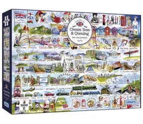 Puzzle GIBSONS Symbole Wielkiej Brytanii / 1000 elementów / 68 x 49 cm
