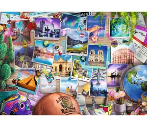 Puzzle Trefl Premium PLUS Czas na herbatę: Wspomnienia z podróży / 500 elementów / 48 x 34 cm