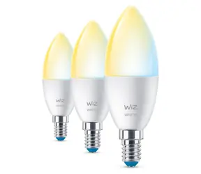 Zestaw WiZ 3x żarówka LED E14 C37 / żarówka LED / E14 / 4,9W / 470lm / 2700-6500K / ściemnialna