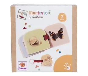Simba Montessori Moja Pierwsza Książka / Drewniana Książka / 6 stron / od 1 roku