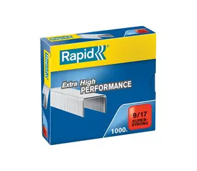 Zszywki Rapid 9/17 Super Strong / Zszywki do zszywacza / 1000 szt. / do Rapid HD 210 / maks. 140 kartek