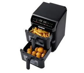 TESLA AirCook DualZone Q670 XXL / Frytkownica na gorące powietrze / Podwójna strefa / Sterowanie cyfrowe / XXL