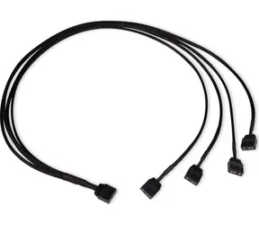 Alphacool Y-Splitter aRGB 3-pin do 4X 3-pin czarny / Kabel / rozdzielacz aRGB / 60 cm