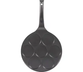Lamart LT1293 czarna / Patelnia do naleśników / 27 cm / 7 sekcji / aluminium / powierzchnia nieprzywierająca