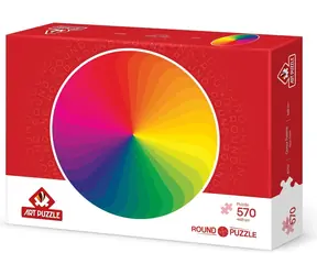 ART PUZZLE Okrągłe puzzle Paleta kolorów / 570 elementów / średnica 46 cm
