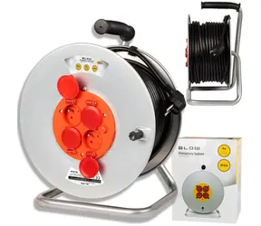 Blow PR-61 / Przedłużacz / 4 gniazda z uziemieniem / 50 m / 3×2,5 mm2 / IP44