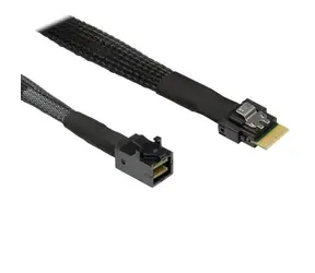 Kabel Inter-tech SFF-8654 4i - SFF-8643 czarny / Kabel danych / SAS-3 / 24 Gb/s / 0,7 m