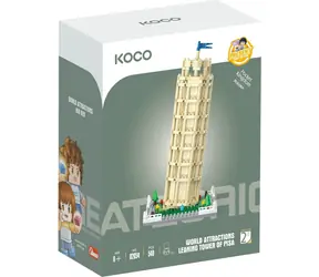 Zestaw konstrukcyjny KOCO Mini WORLD of Attractions: Krzywa wieża / 548 elementów