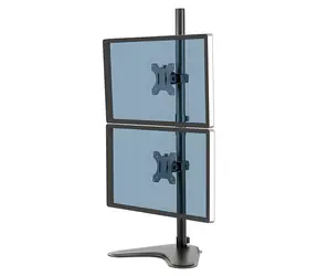 Fellowes Wolnostojący NAD na 2 Monitory / Uchwyt do Monitora / do 32" / Nośność 8 kg / Czarny