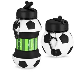 Spokey składana silikonowa butelka piłka nożna / butelka sportowa / 0,52 l