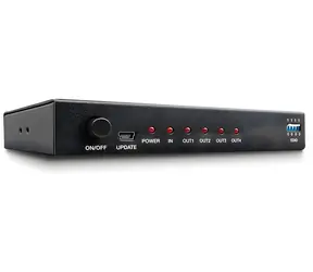 Hub Lindy HDMI 4 porty czarny / Hub HDMI / 4K 30Hz / 3D / 1 wejście, 4X wyjścia HDMI