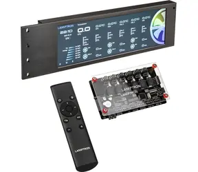 Lamptron CU135 czarny / Kontroler wentylatorów i LED / Wyświetlacz / ARGB / 6 kanałów