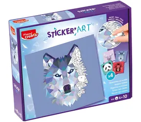 Zestaw artystyczny Maped Creative Sticker' / Origami / 4 kartonowe karty / 5 arkuszy naklejek