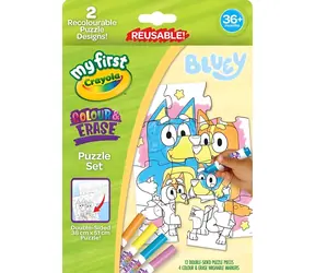 Puzzle do kolorowania CRAYOLA Bluey / 12 elementów / dwustronne / duże elementy