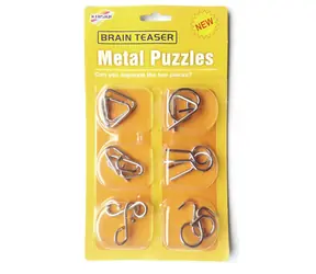 Puzzle metalowe Orion / Zestaw 6 sztuk / Rozkładanie i składanie / Instrukcje obrazkowe
