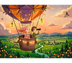 Ravensburger Puzzle Miłość wisi w powietrzu XXL / 300 elementów