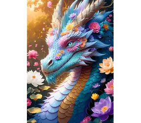 Puzzle Trefl Kolorowy Smok / 1000 elementów / 48 x 68,3 cm