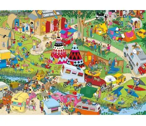 GIBSONS Puzzle Jokesaws: Camping Capers / 1000 elementów / 68 x 49 cm