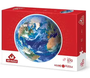 ART PUZZLE Puzzle okrągłe Planeta Ziemia / 570 elementów / średnica 46 cm