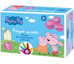 Farby do malowania palcami Astra Peppa Pig / Farby do malowania palcami / 6 kolorów / 20 ml