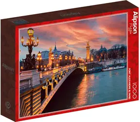 ALIPSON Puzzle Most Aleksandra III, Paryż / 1000 elementów / 69 x 47,8 cm