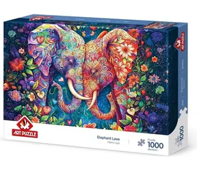 ART PUZZLE Puzzle Słonik Miłość / 1000 elementów / 68 × 48 cm