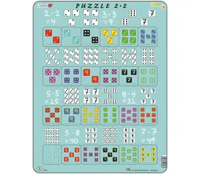 LARSEN Puzzle mnożenie z kostkami / 24 elementy