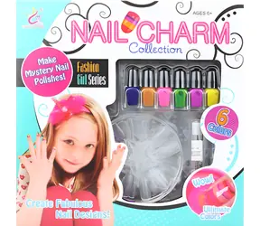 Orion Nail Studio / 6 lakierów do paznokci / brokat / 20 sztucznych paznokci