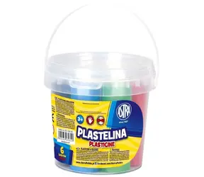 ASTRA Plastelina / 6 kolorów / wiaderko plastikowe